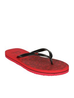 Carlton London - Black-red Women Printed Flipflops