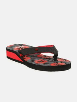 Carlton London - Black-red Women Printed Flipflops