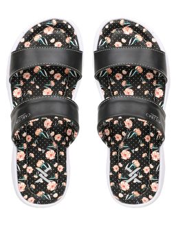 Carlton London - Black Women Printed Sliders