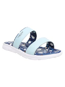 Carlton London - Sky Blue Women Printed Sliders