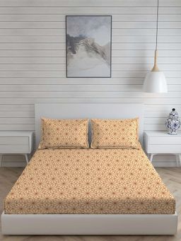 Layers - California Cotton Rich 225 TC Bedsheet Set (Brown)