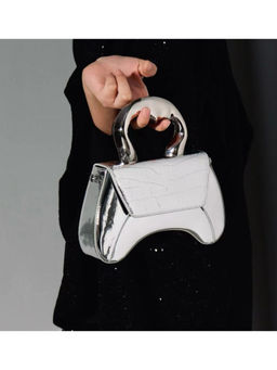 ELLEGANTI - Women Silver Leather Handbag