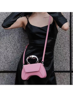 ELLEGANTI - Women Pink Leather Handbag