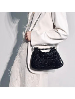 ELLEGANTI - Women Black Leather Handbag