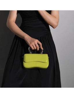 ELLEGANTI - Women Green Leather Handbag
