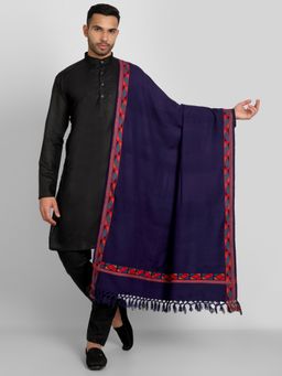 Zamour - Men Blue Kullu Woven Shawl