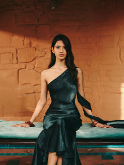 Contemponari - Green Emerald Midi Dress