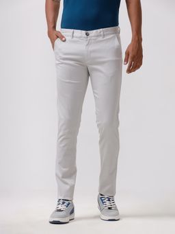 BASICS - Grey Solid/Plain Trouser