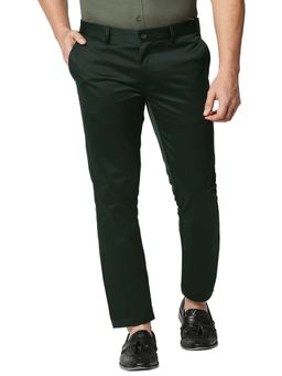 BASICS - Green Solid/Plain Trouser
