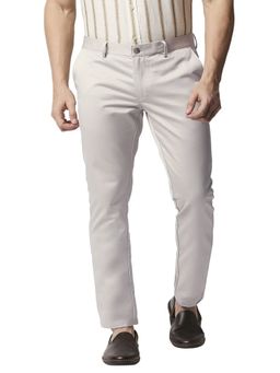 BASICS - Grey Solid/Plain Trouser