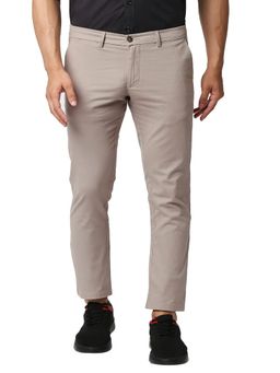 BASICS - Brown Solid/Plain Trouser