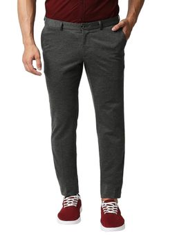 BASICS - Grey Solid/Plain Trouser