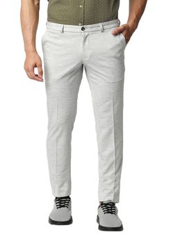BASICS - Grey Solid/Plain Trouser