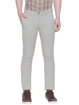 BASICS - Grey Solid/Plain Trouser