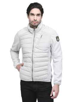 WOODLAND - Grey Solid/Plain Turtle Neck Puffer Jacket