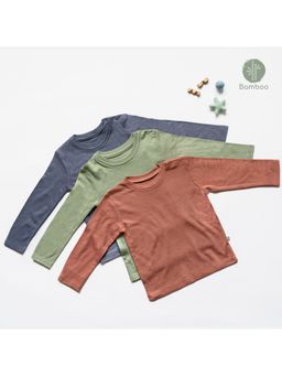 Cocoon Care - Bamboo Muslin Full - Sleeve T-Shirts For Babies (Pack of 3)