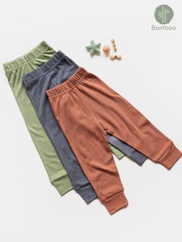 Cocoon Care - Bamboo Cotton Joggers For Babies Soft Comfy And Breathable (Pack of 3)