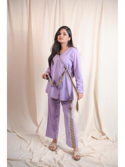 KARIGAR - Lavender Patch Cotton Co-Ord Set