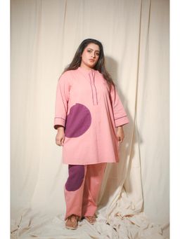 KARIGAR - Pink Patch Work Co-Ord Set