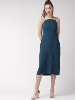 Twenty Dresses by Nykaa Fashion - Teal Take Me Everywhere Dress