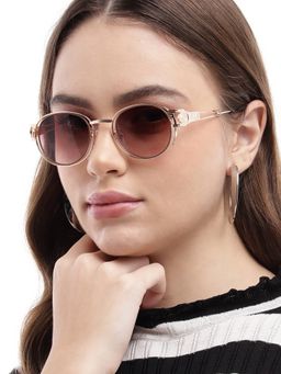 Carlton London - UV Protected Brown Oval Lens Sunglasses