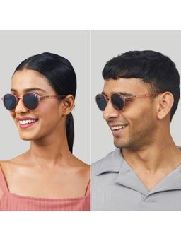 Enrico - Unisex Classic Round Polarized Sunglasses - Orange (46)