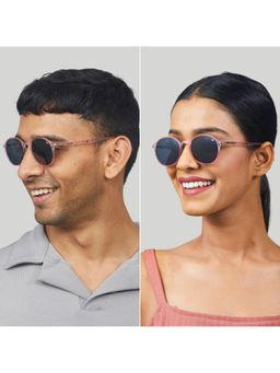 Enrico - Unisex Classic Round Polarized Sunglasses - Pink (46)