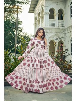 Gahan - Floral Ethnic Dress - Pink