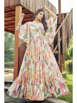 Gahan - Printed Ethnic Dress - Pink