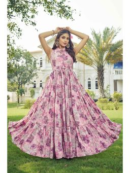 Gahan - Floral Ethnic Dress - Pink