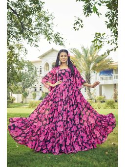 Gahan - Floral Ethnic Dress - Pink