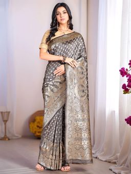 Gahan - Womens Woven Design Banarasi Art Silk Saree with Unstiched Blouse