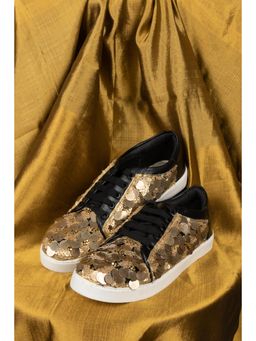 The Saree Sneakers - Black Sequence Galaxy Sneakers