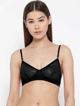 AOBA - Women Black Solid Non-Wired Non Padded Everyday Bra