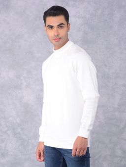 CRIMSOUNE CLUB - Men's White Turtle Neck Sweatshirt