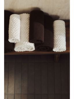 H&M - Brown Cotton Terry Hand Towel