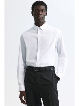 H&M - Men White Slim Fit Easy-Iron Shirt