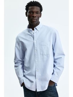 H&M - Men Blue Regular Fit Oxford Shirt