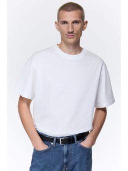 H&M - Men White Loose Fit T-Shirt