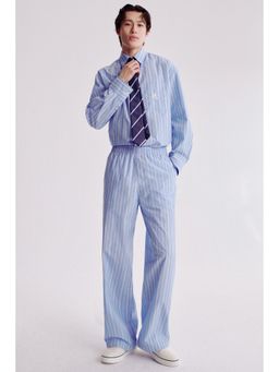 H&M - Men Blue Relaxed Fit Trousers