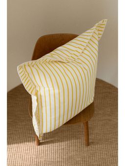 H&M - White Linen-blend cushion cover
