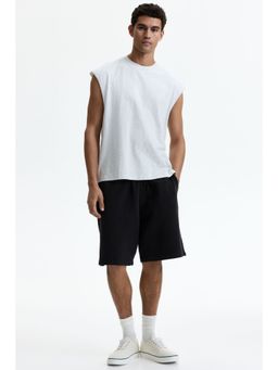 H&M - Men Grey Relaxed Fit Cotton Vest Top