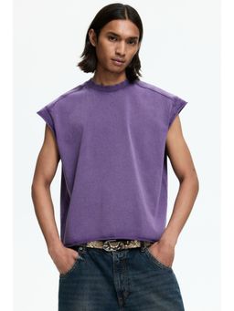 H&M - Men Purple Oversized Fit Boxy Vest Top