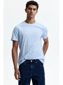 H&M - Men Blue Slim Fit T-Shirt