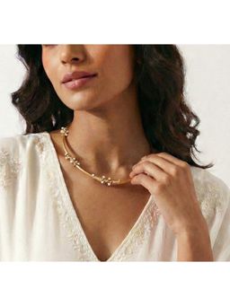 Suhani Pittie - Gold Plated Pearl Wrapped Hassle Choker