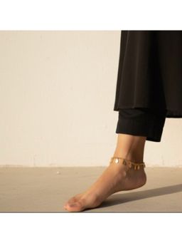 Suhani Pittie - Gold Plated Chain And Drops Anklet Pair
