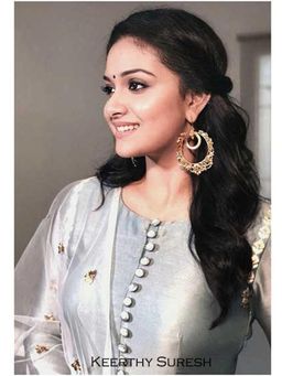 Suhani Pittie - Round Gold Chandbali Earrings With Crystals