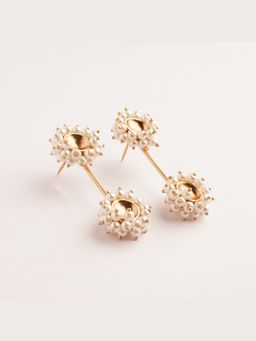 Suhani Pittie - Pearl Radiance Gold Plated Jhallar Earrings