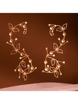 Suhani Pittie - Spiral Dynasty Fern And Pearl Earrings