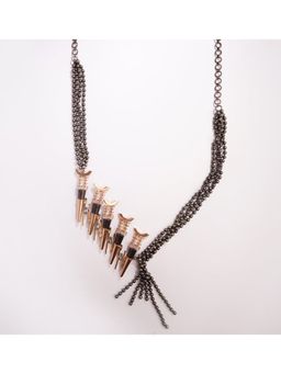 Suhani Pittie - Dark Waltz Oxidized Spike Necklace
